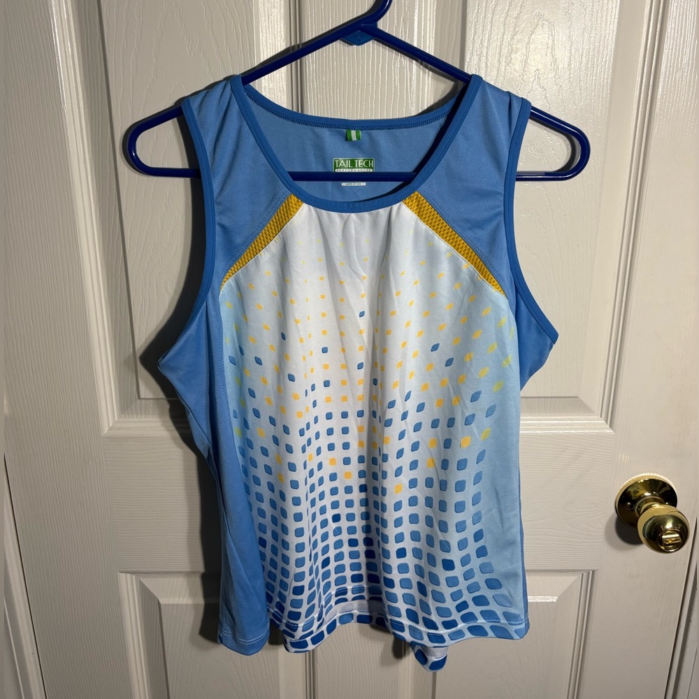 Tail Tech Performance Blue Tennis Golf Shirt